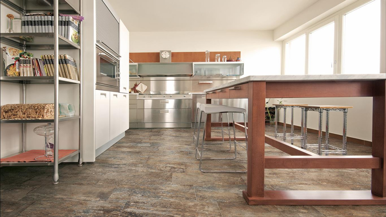 Urano Beige 12" X 24" Porcelain Tile Room Scene