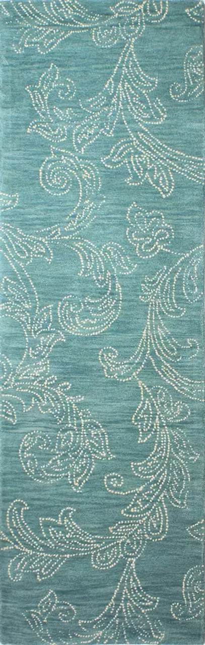 Bashian Venezia CL142 Roseberry Teal Runner Area Rug Bashian Venezia CL142 Roseberry Teal Runner Area Rug