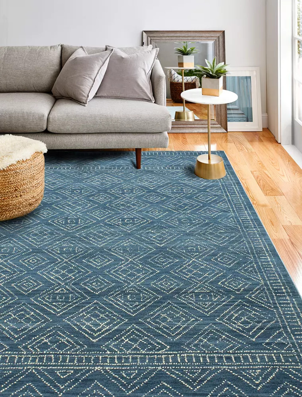 Bashian Venezia CL152 Ester Azure Area Rug Room Scene Bashian Venezia CL152 Ester Azure Area Rug Room Scene