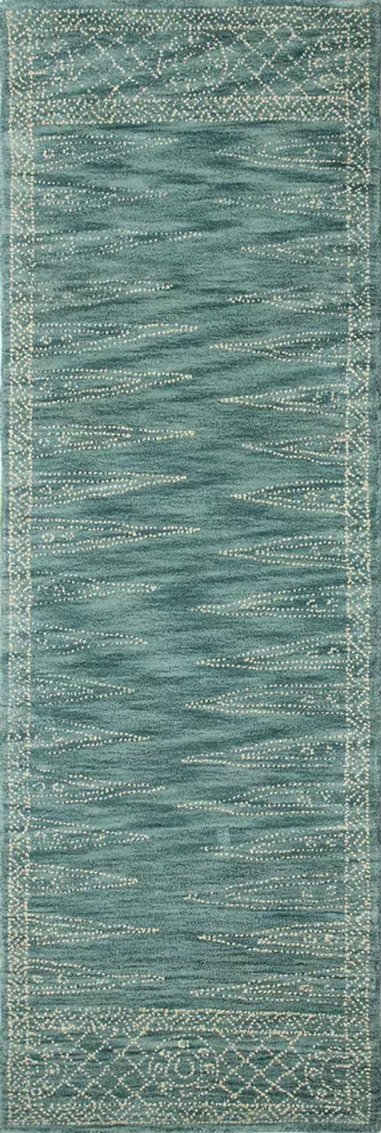 Bashian Venezia CL153 Eloise Teal Runner Area Rug Bashian Venezia CL153 Eloise Teal Runner Area Rug