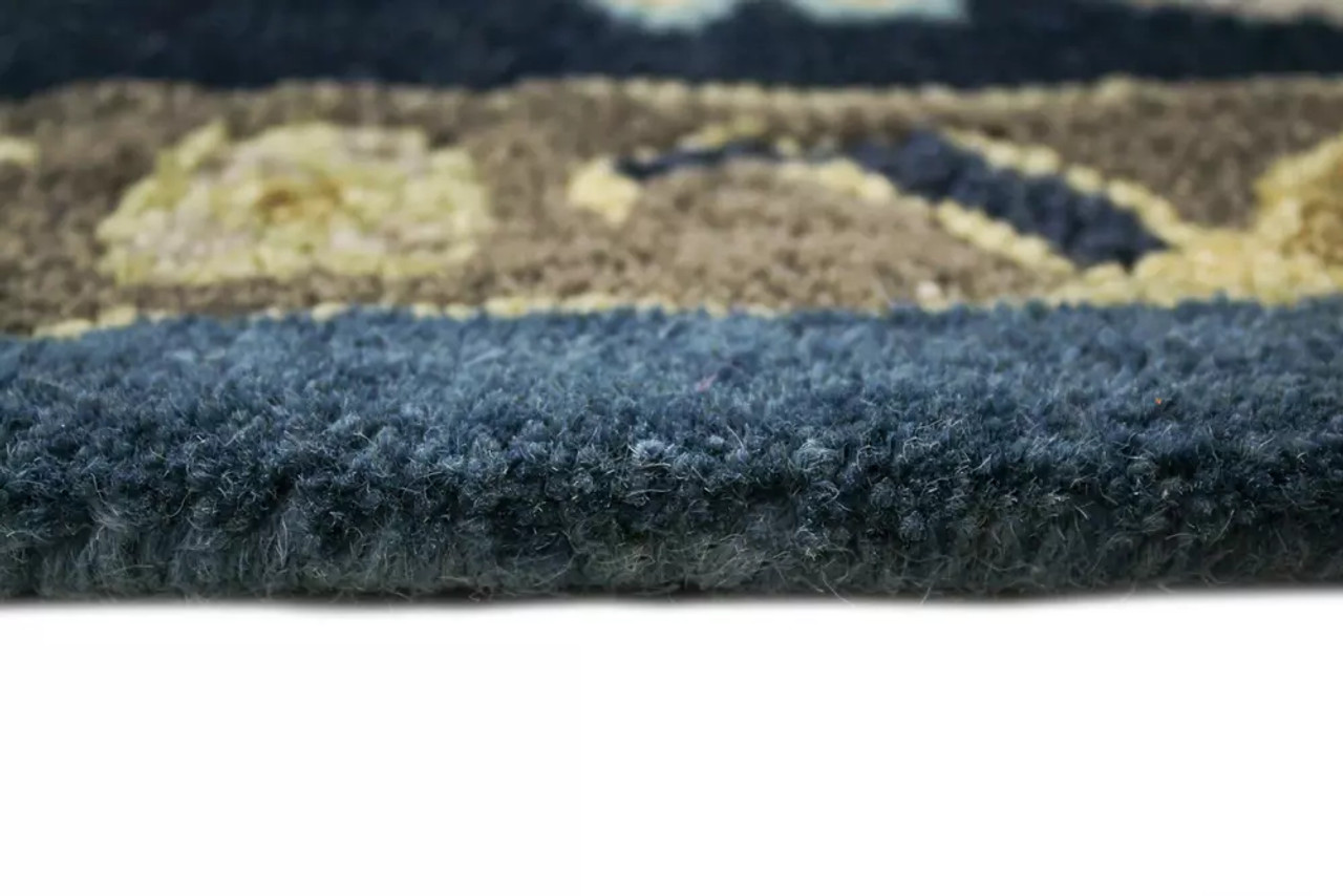Bashian Venezia CL218 Elyse Azure Area Rug Edge Bashian Venezia CL218 Elyse Azure Area Rug Edge