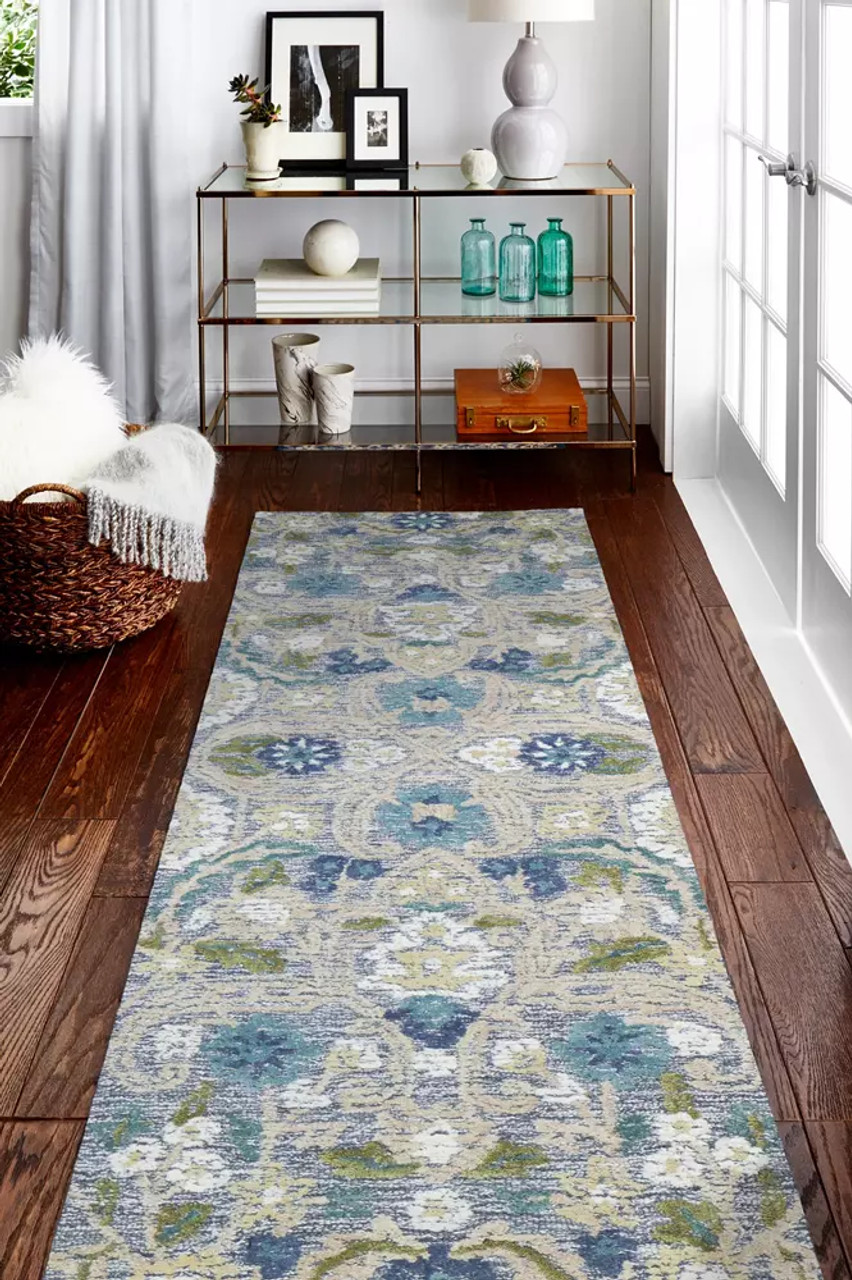 Bashian Verona LC169 Natalee Slate Runner Area Rug Room Scene Bashian Verona LC169 Natalee Slate Runner Area Rug Room Scene