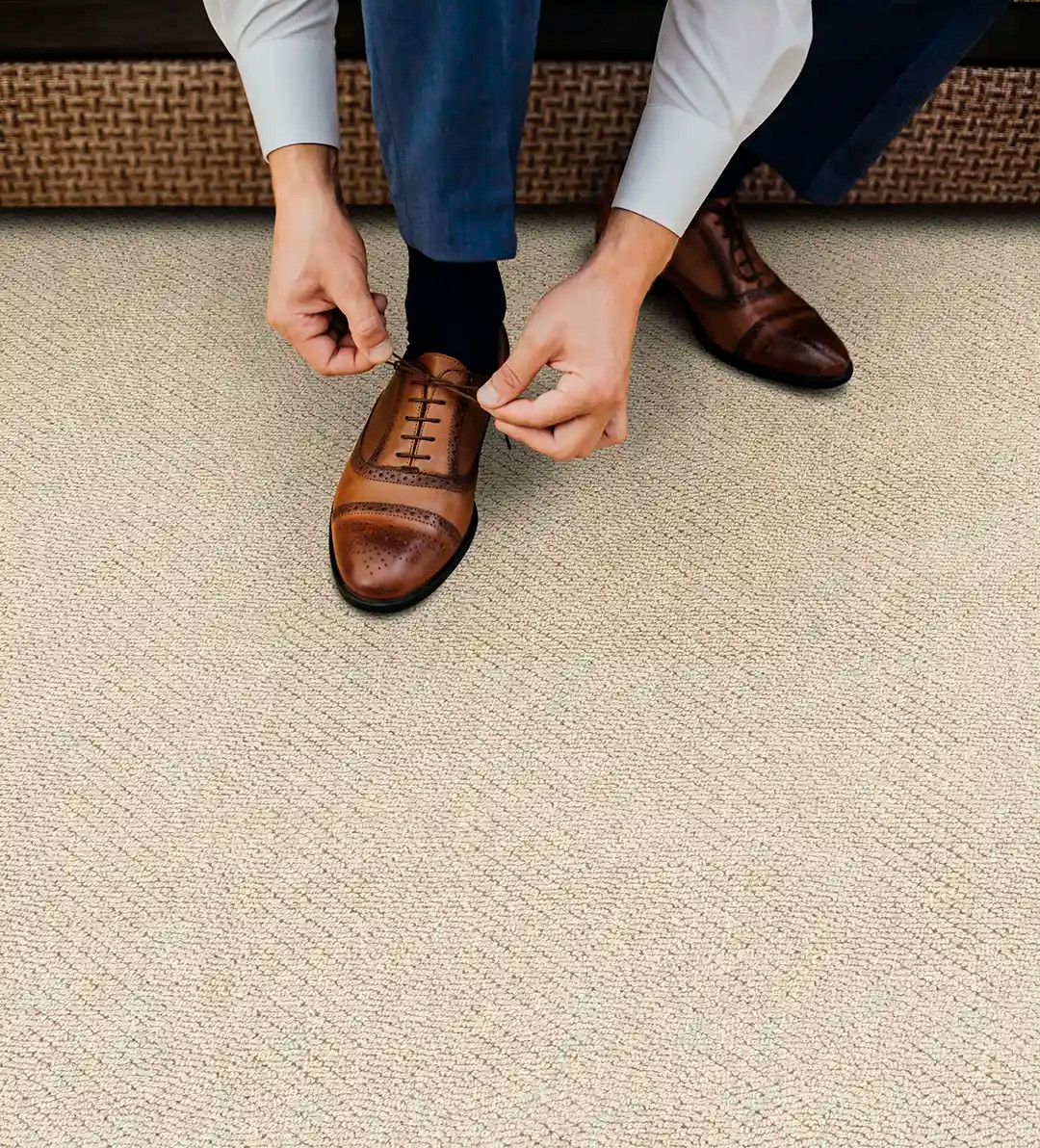 Kaleen Broadloom Powderhorn PDH-105 Khaki Area Rug Room Scene