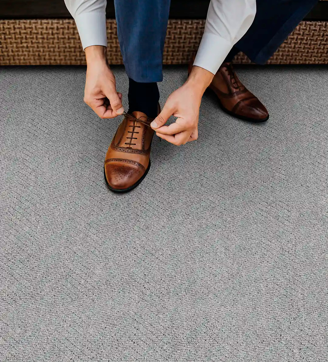 Kaleen Broadloom Powderhorn PDH-38 Charcoal Area Rug Room Scene