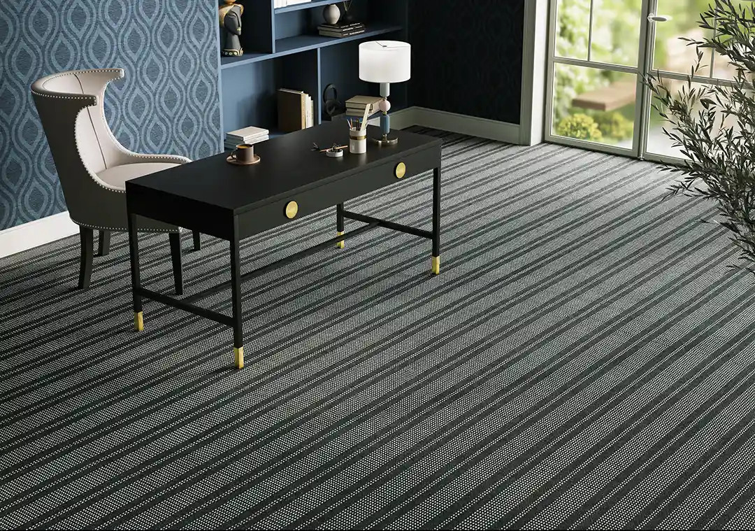 Kaleen Hook & Beam Expressions EXP-38 Charcoal Area Rug Room Scene