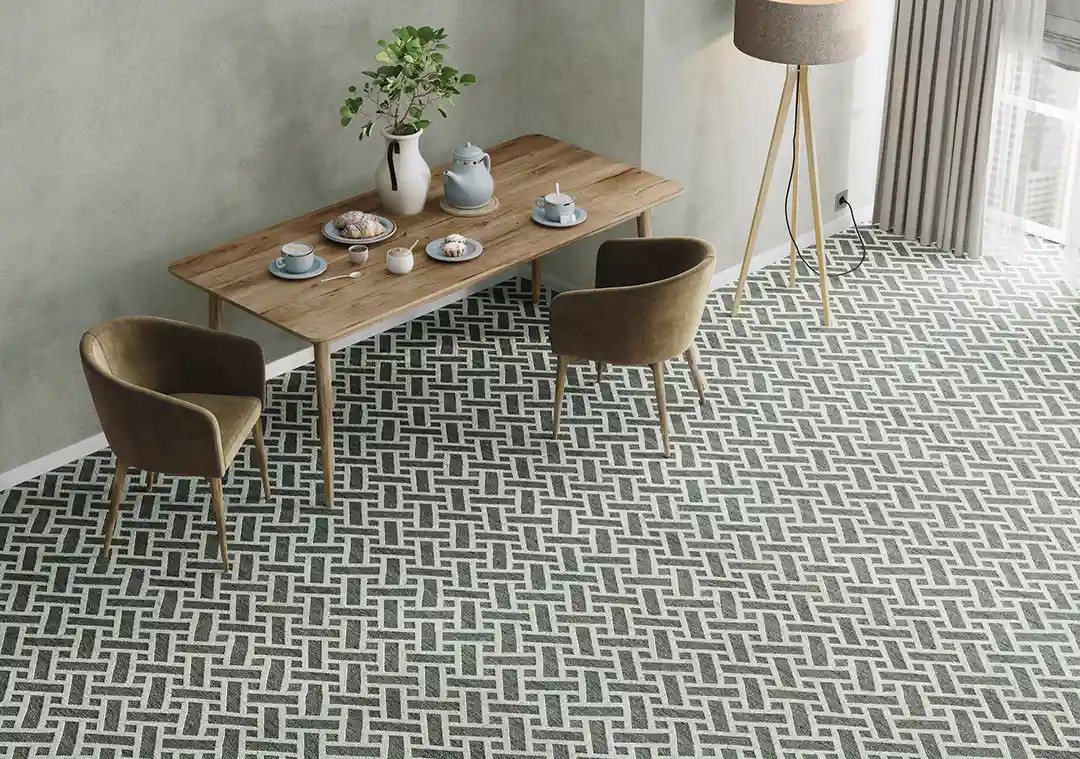 Kaleen Hook & Beam Vega VEG-75 Grey Area Rug Room Scene