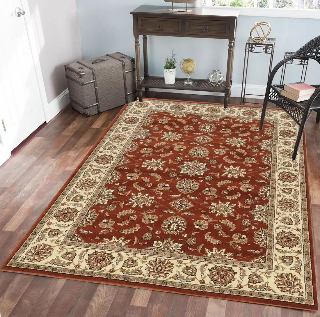Radici Como 1592 Brick Area Rug Room Scene
