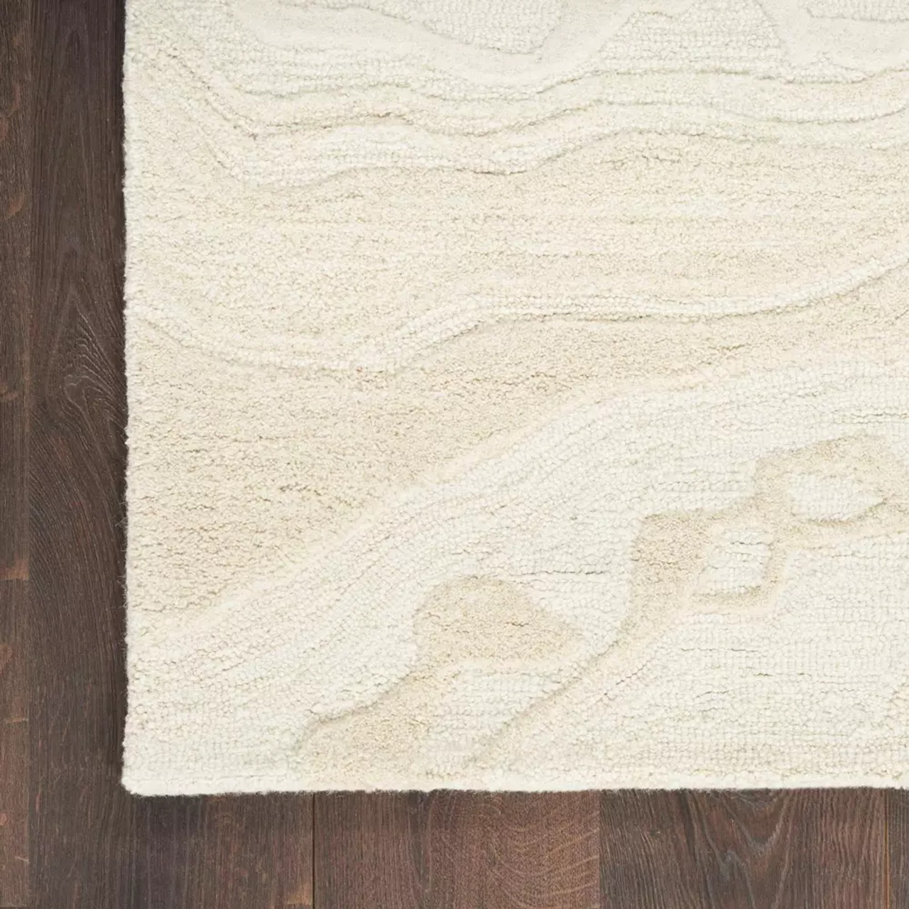 Nourison Graceful GRU01 Ivory Area Rug Corner