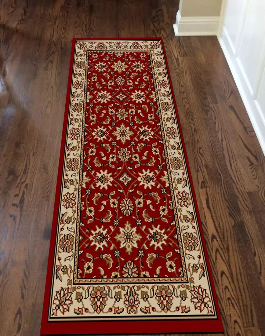 Radici Como 1592 Red Runner Area Rug Room Scene