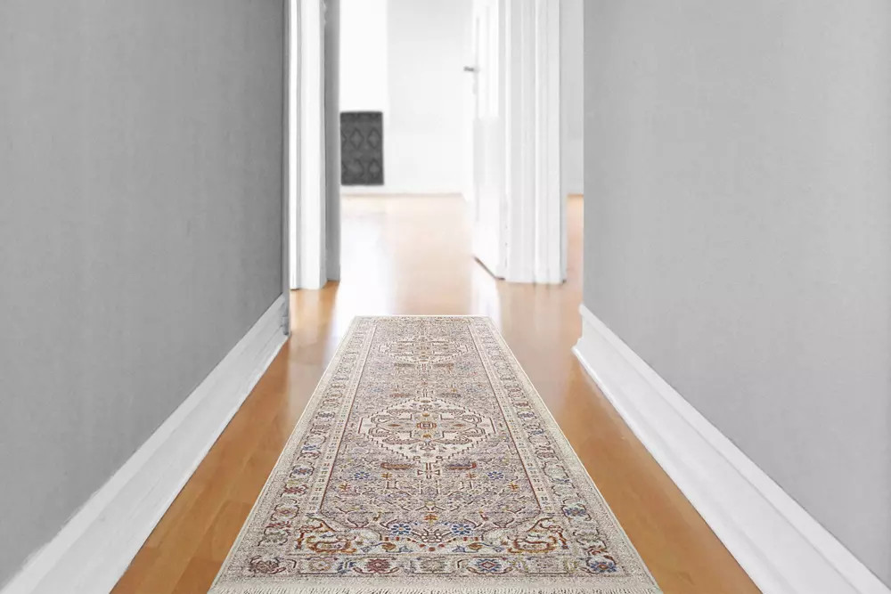 Dynamic Rugs Juno 6884-199 Cream Grey Multi Runner Area Rug Room Scene