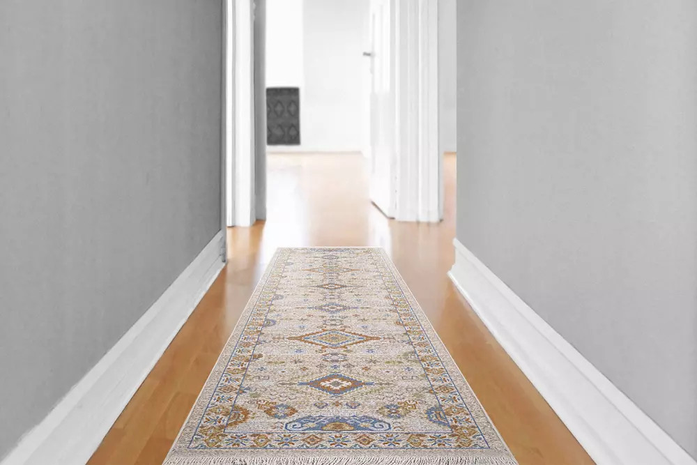 Dynamic Rugs Juno 6886-199 Ivory Multi Runner Area Rug Room Scene