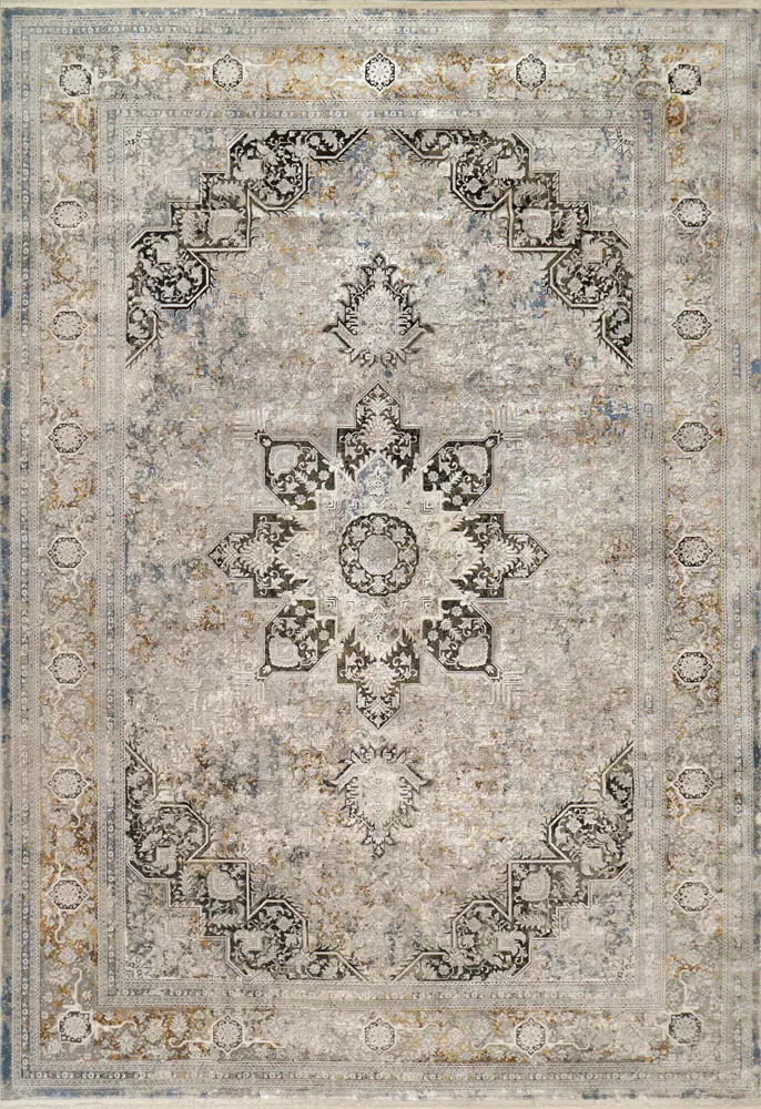 Dynamic Rugs Ruby 2185-197 Ivory Grey Gold Area Rug | Carpetmart