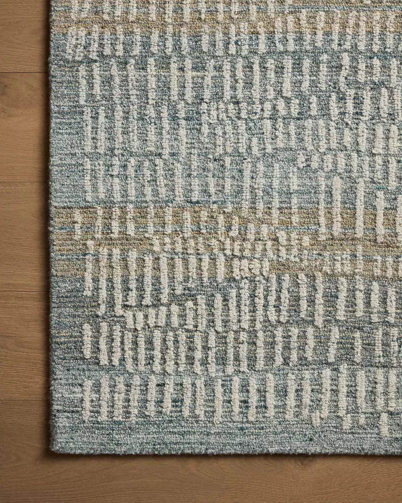 Loloi Elias ELA-02 Ocean Oatmeal Area Rug Corner