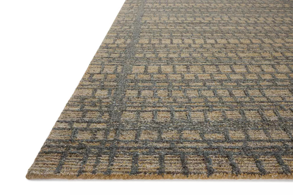 Loloi Elias ELA-05 Wheat Charcoal Area Rug on Angle