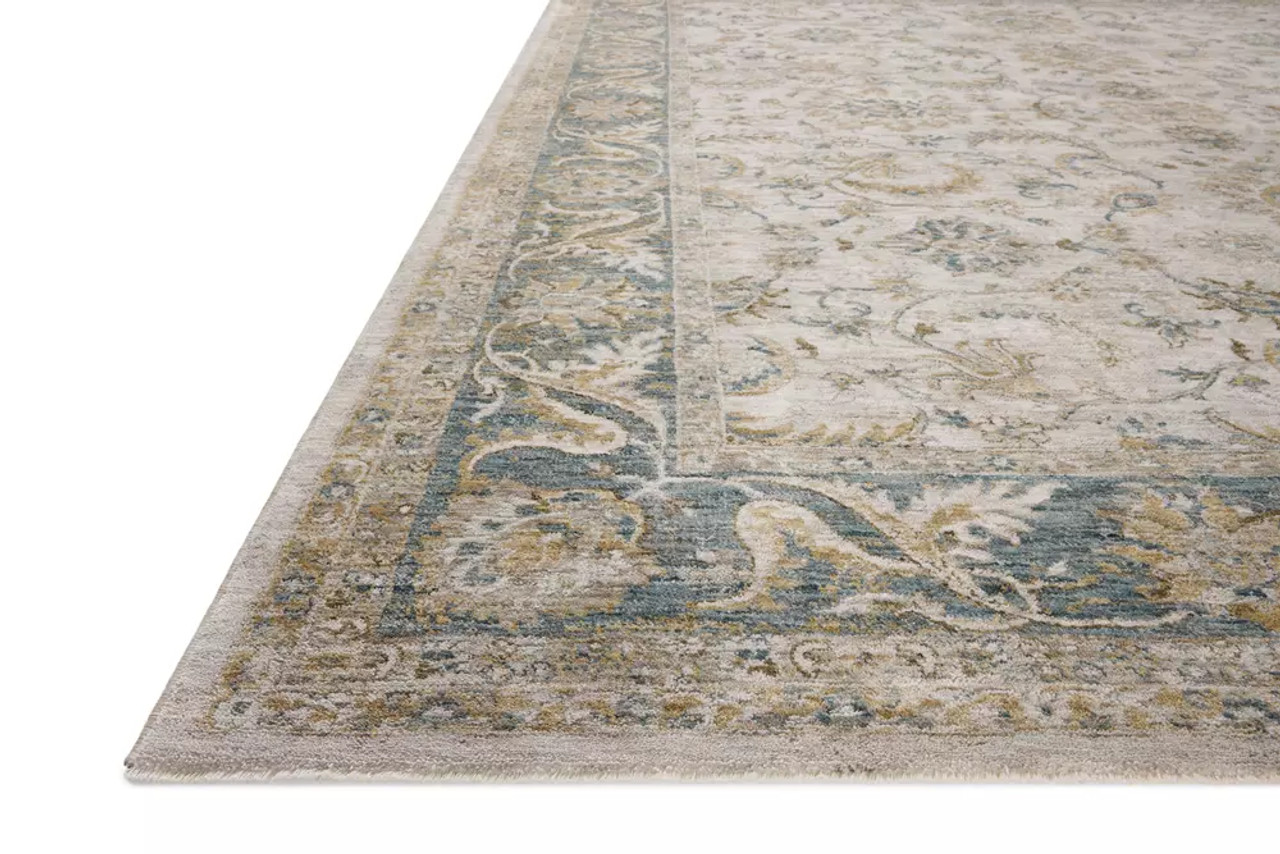 Loloi Gaia GAA-04 Natural Ocean Area Rug on Angle