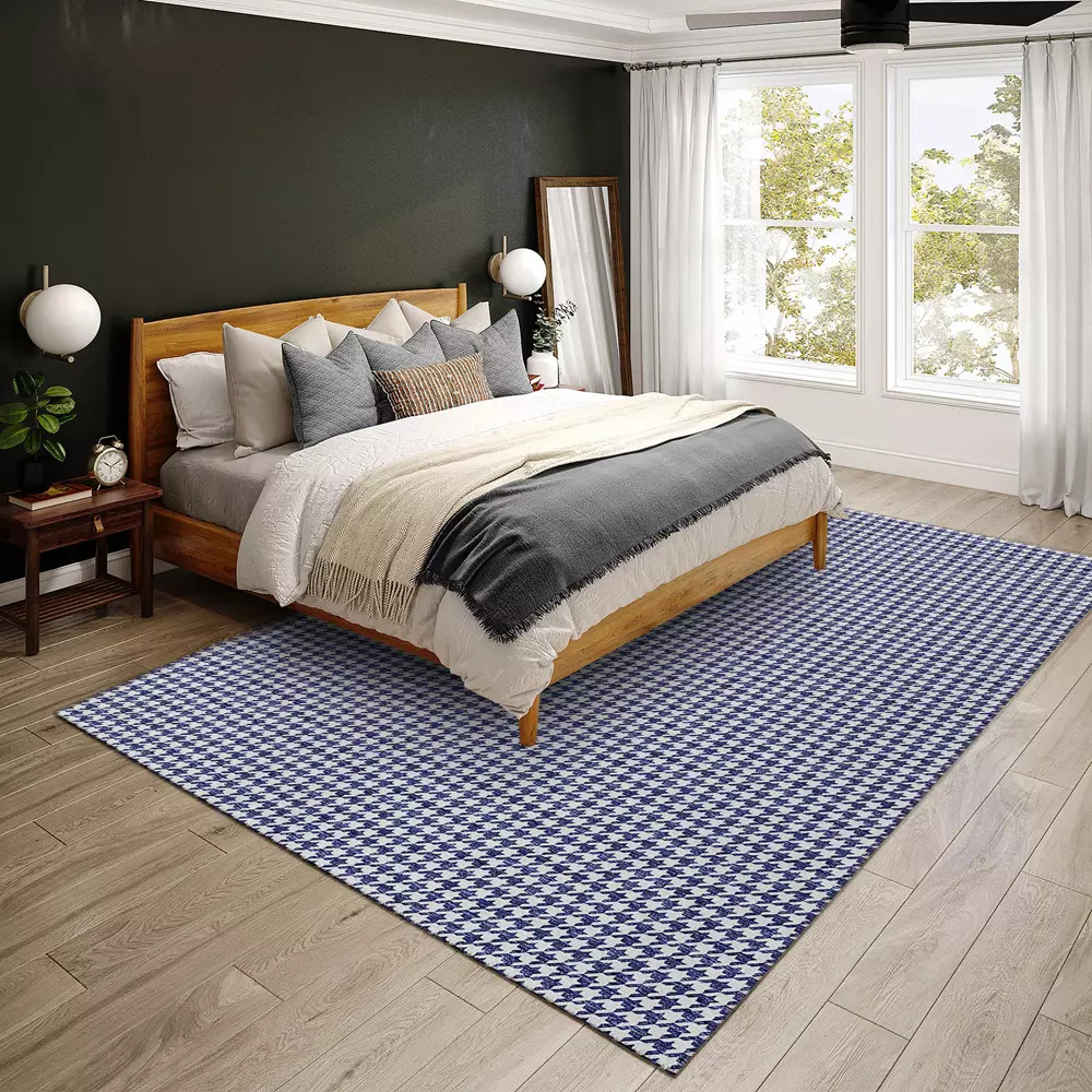 Dalyn Hinton HN1 Navy Area Rug Room Scene 2