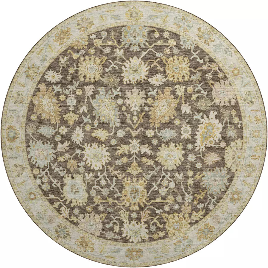Dalyn Hatay HY2 Chocolate Round Area Rug