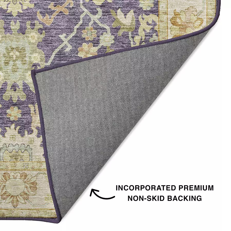 Dalyn Hatay HY2 Eggplant Area Rug Backing