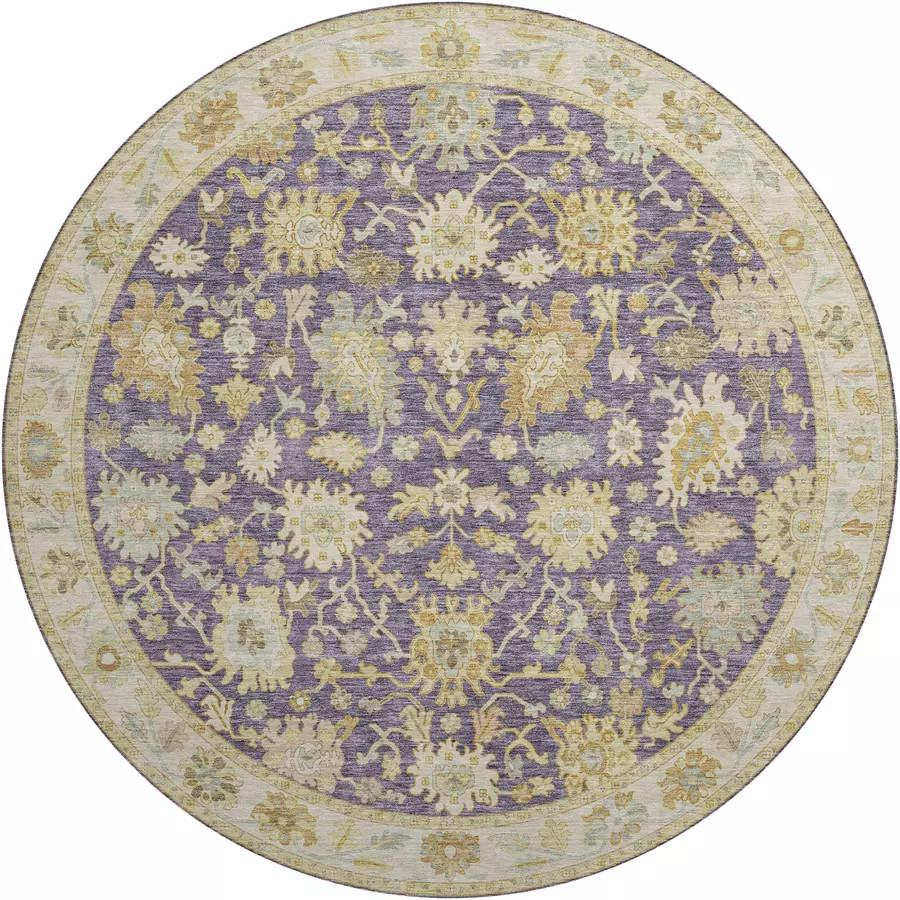 Dalyn Hatay HY2 Eggplant Round Area Rug