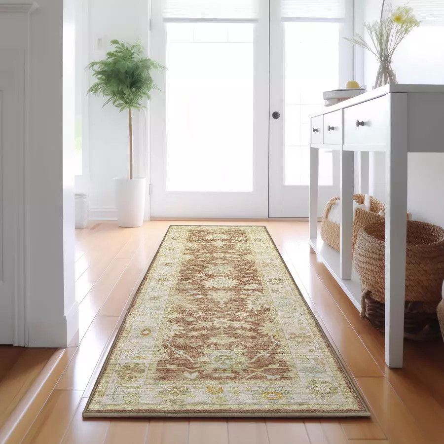 Dalyn Hatay HY2 Paprika Runner Area Rug Room Scene