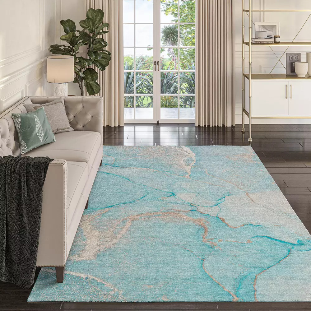 Dalyn Odyssey OY7 Teal Area Rug - Carpet & Tile Mart