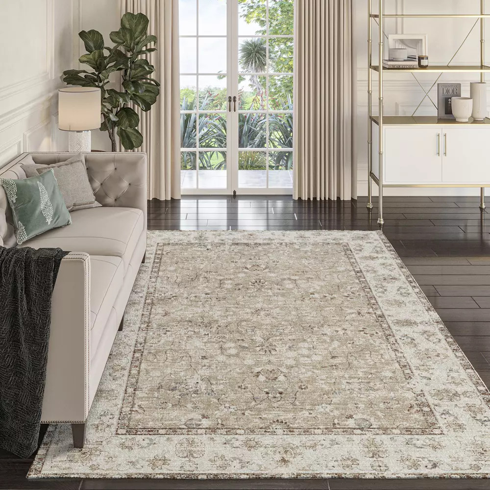 Dalyn Tuscany TU5 Taupe Area Rug Room Scene