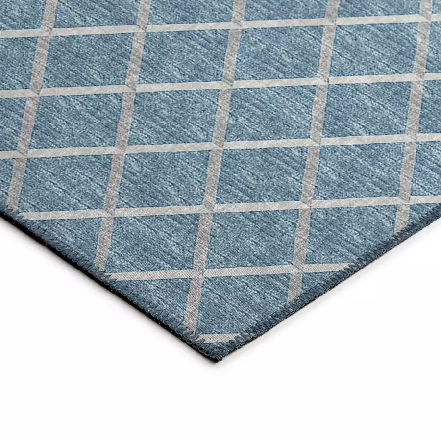 Dalyn York YO1 Sky Blue Area Rug Corner