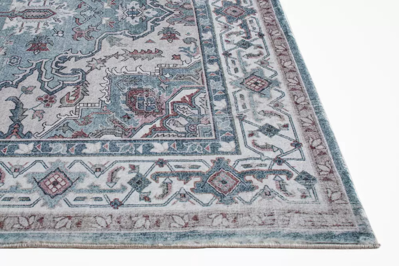 Kas Roxy 2822 Mint Grey Area Rug Angle