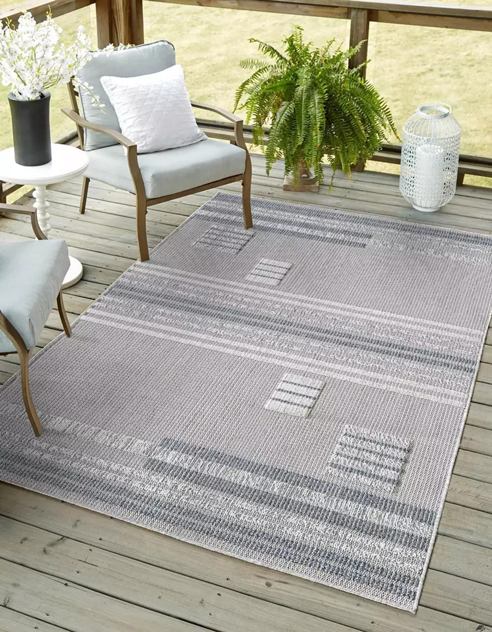 Kas Terra 6773 Ivory Area Rug Outdoor Room Scene