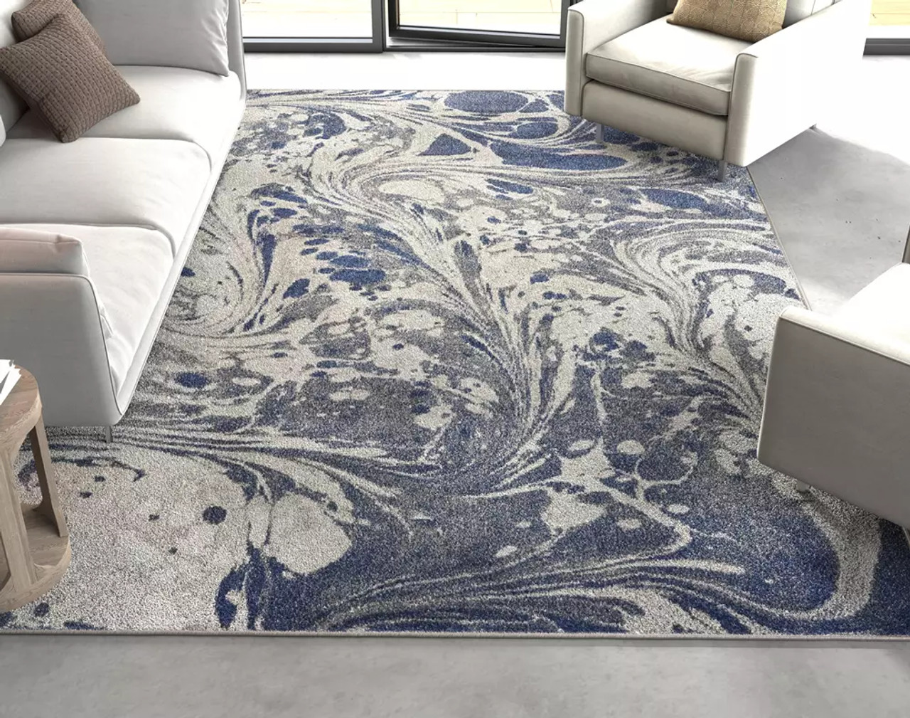 Kas Watercolors 6231 Grey Area Rug Room Scene