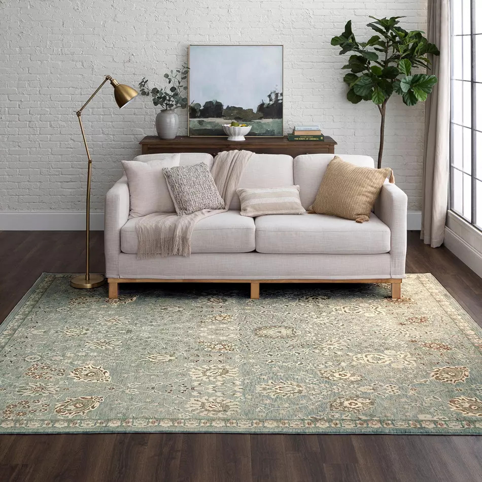 Karastan Divina R1150-238 Celestial Cream Area Rug Room Scene