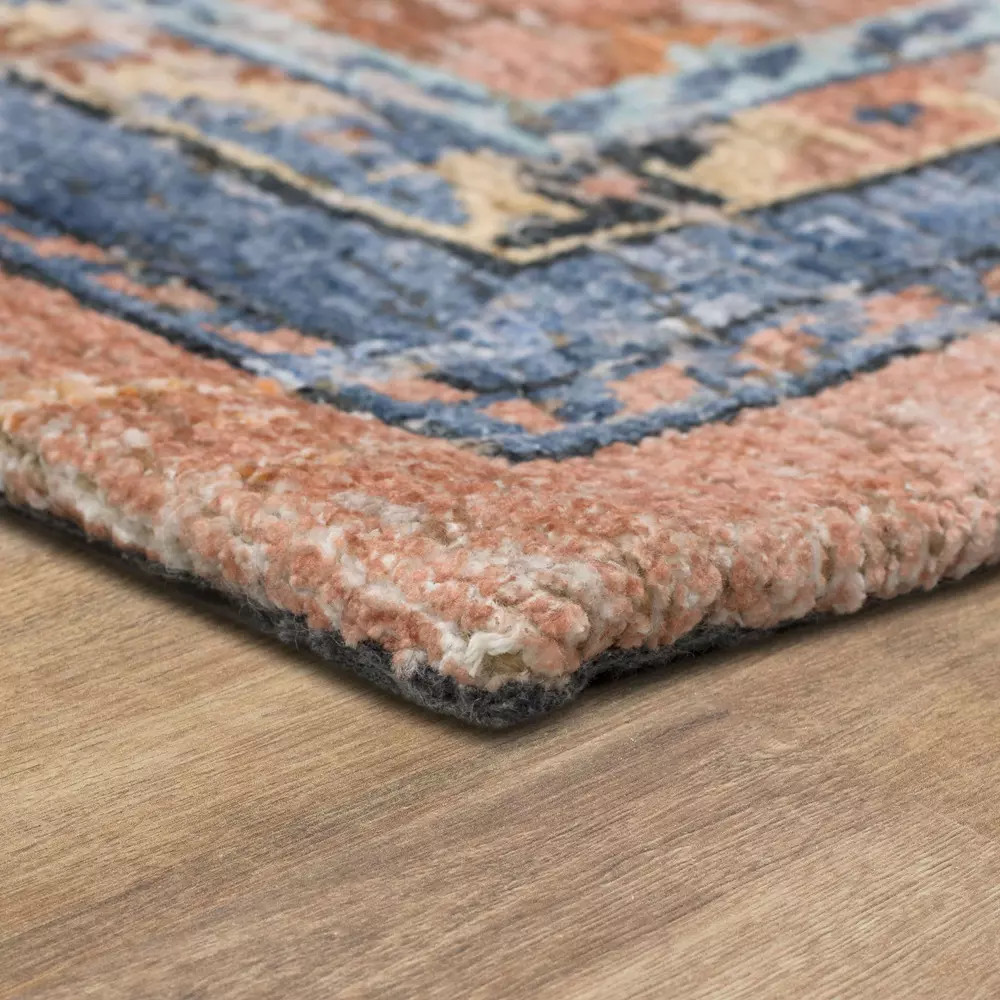 Karastan Zula R1178-922 Haykota Terracotta Rust Blue Area Rug
