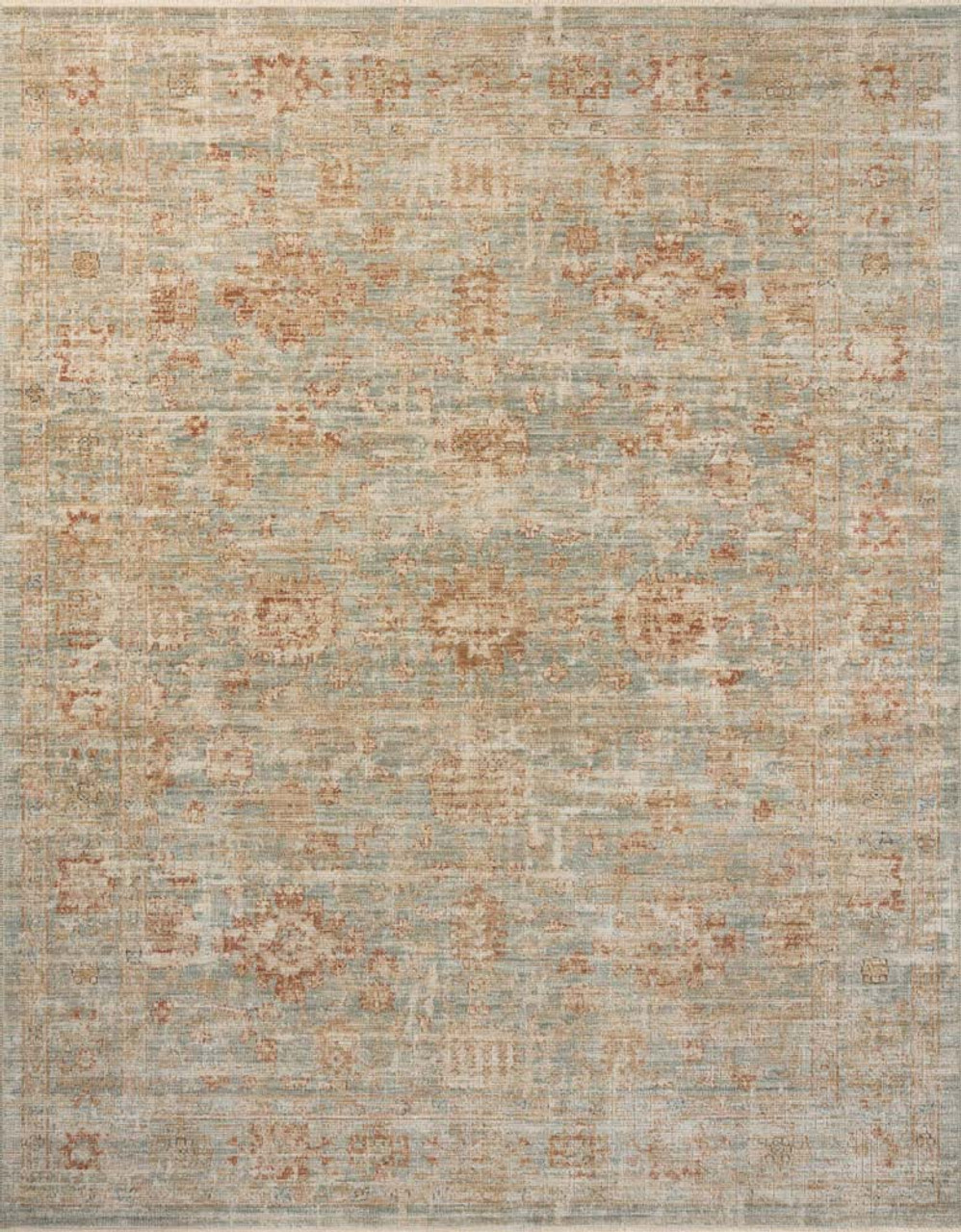 Loloi Heritage HER-06 Aqua Terracotta Area Rug