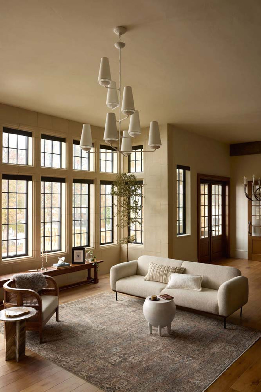 Loloi Heritage HER-07 Mocha Denim Area Rug Room Scene 5