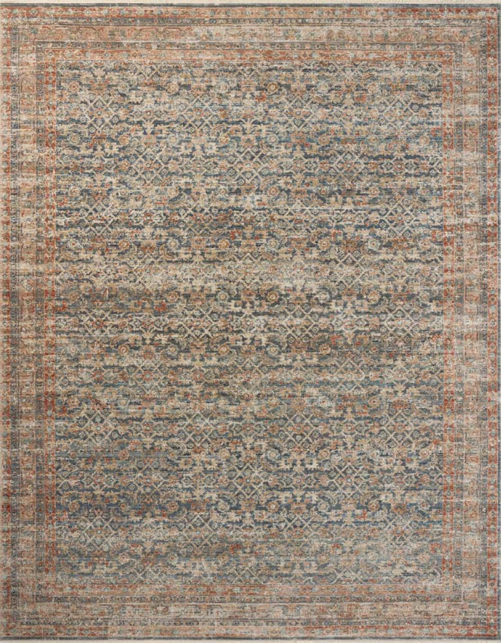 Loloi Heritage HER-12 Blue Rust Area Rug