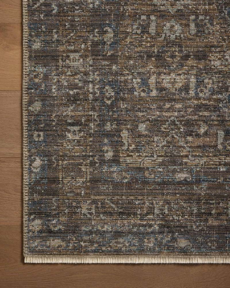 Loloi Heritage HER-14 Lagoon Tobacco Area Rug Corner 2