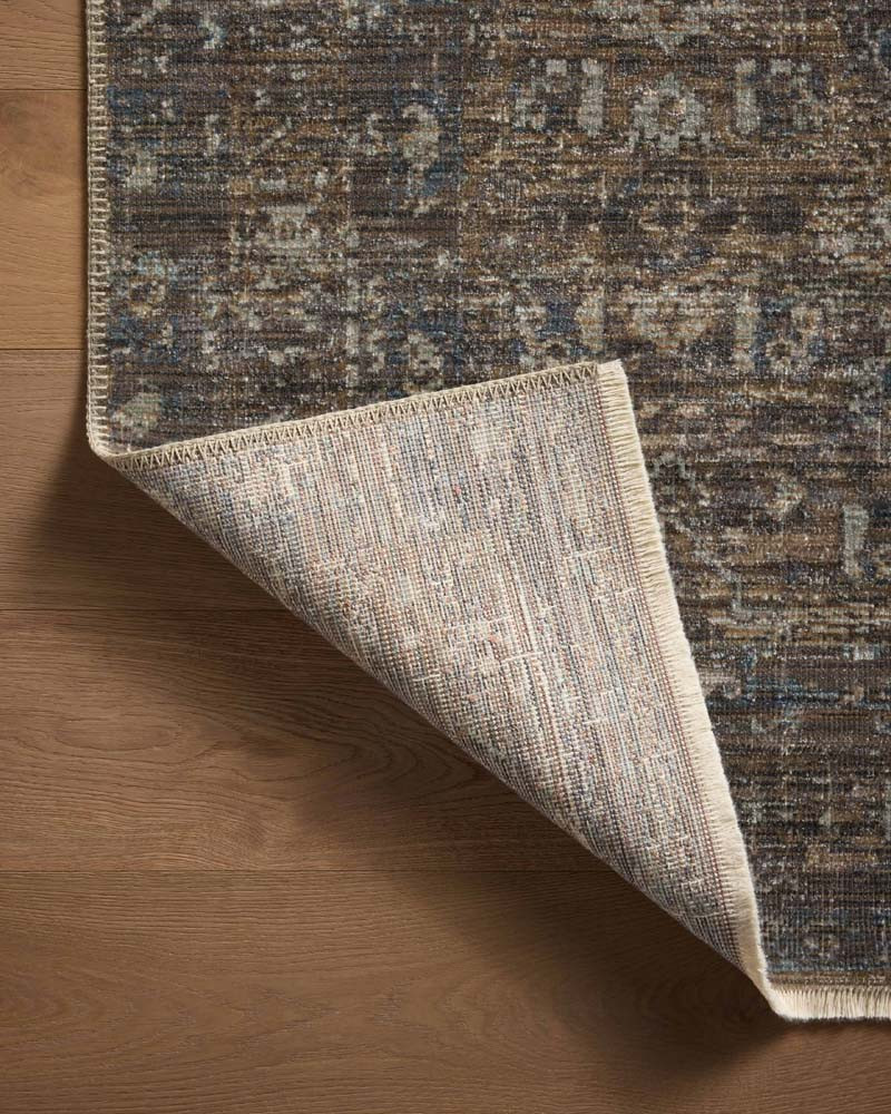 Loloi Heritage HER-14 Lagoon Tobacco Area Rug Corner 3