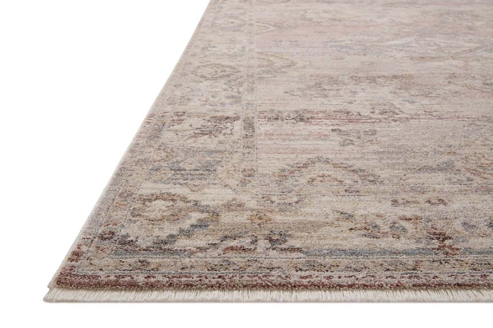 Loloi Lyra LYR-01 Blush Dove Area Rug Corner