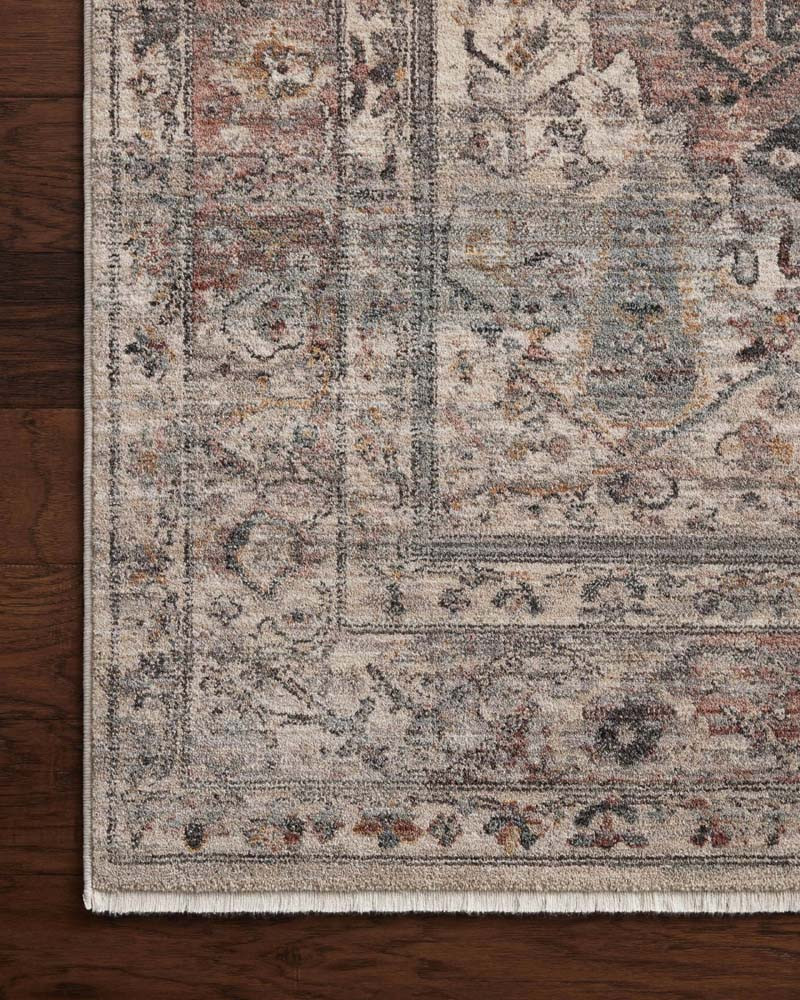 Loloi Lyra LYR-05 Sunset Silver Area Rug Corner 2