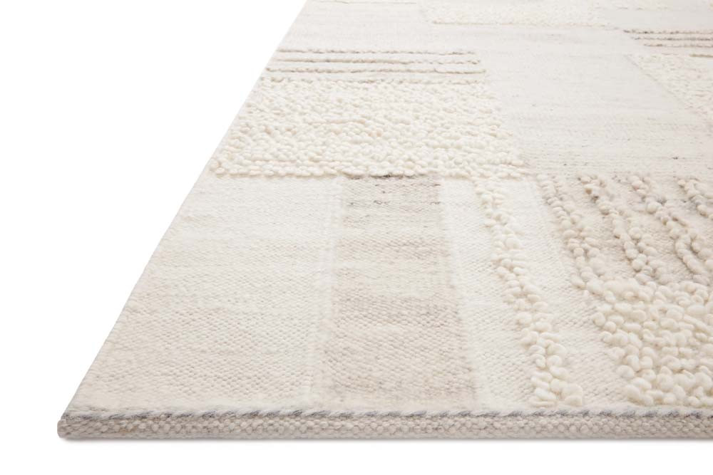 Loloi Manfred MAN-01 Ivory Pebble Area Rug Corner