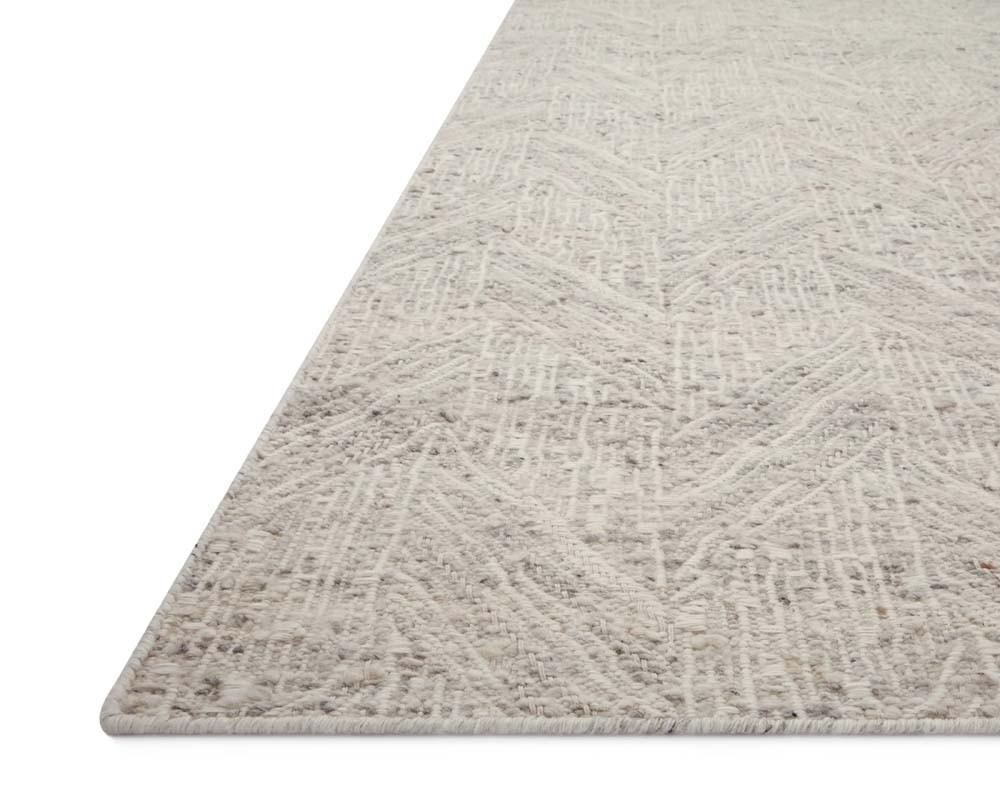 Loloi Raven RAV-01 Silver Ivory Area Rug Corner