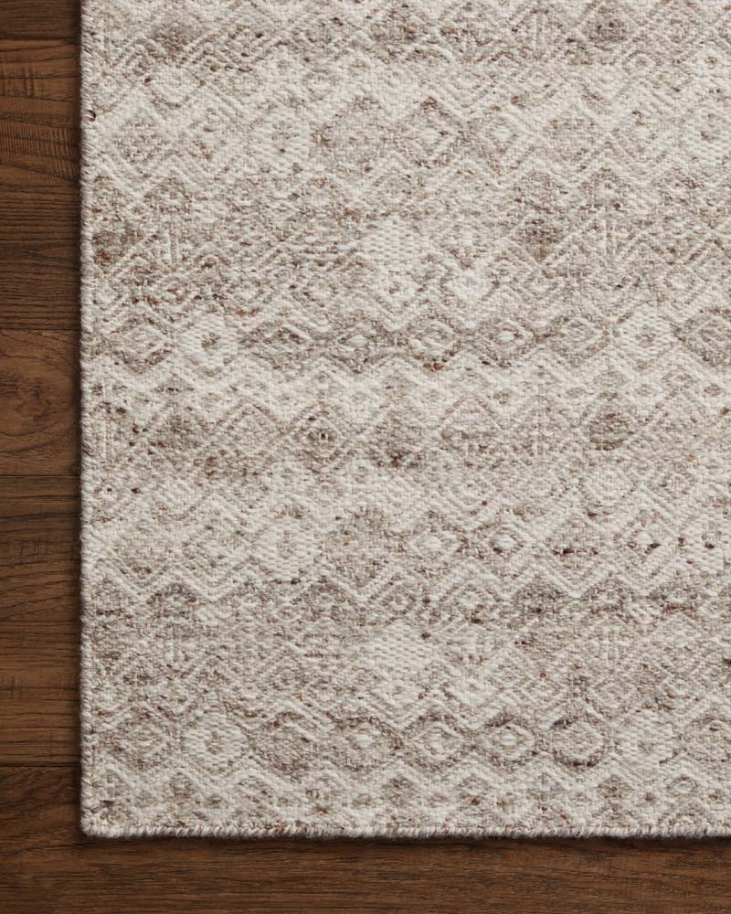 Loloi Raven RAV-03 Dove Ivory Area Rug Corner 2