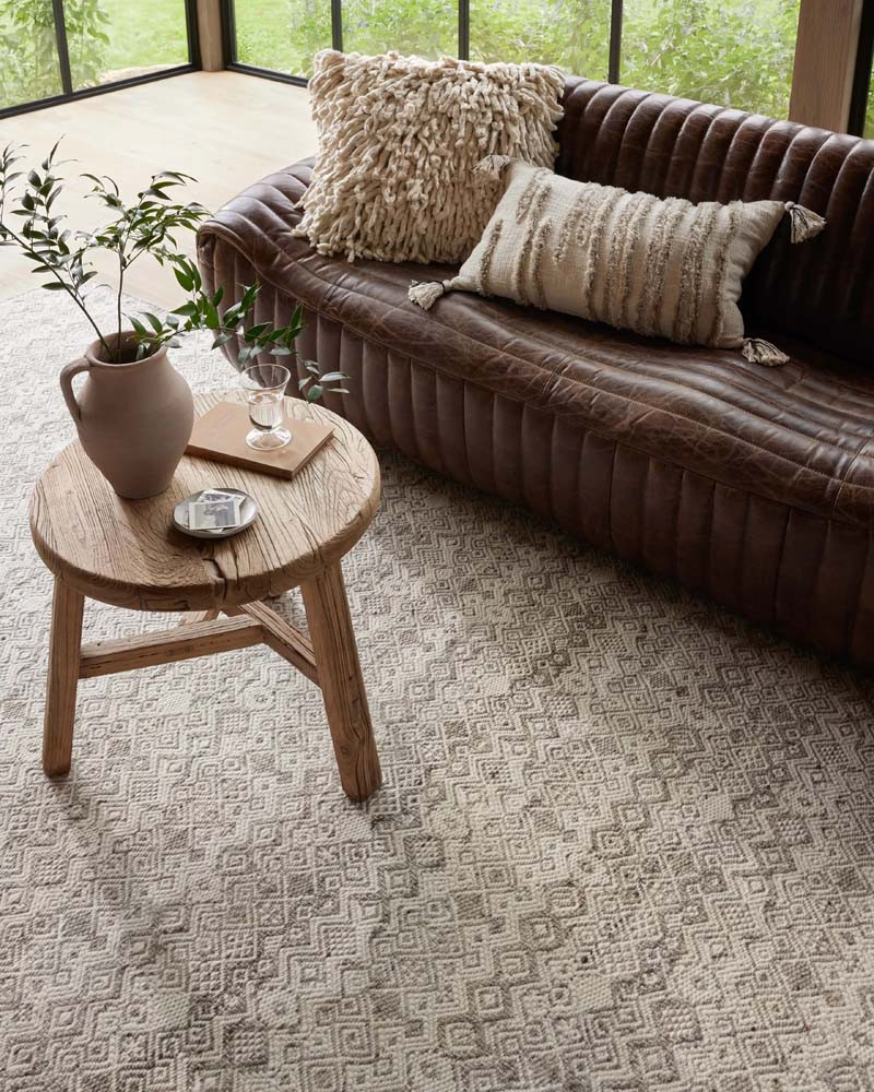 Loloi Raven RAV-03 Dove Ivory Area Rug Room Scene 2