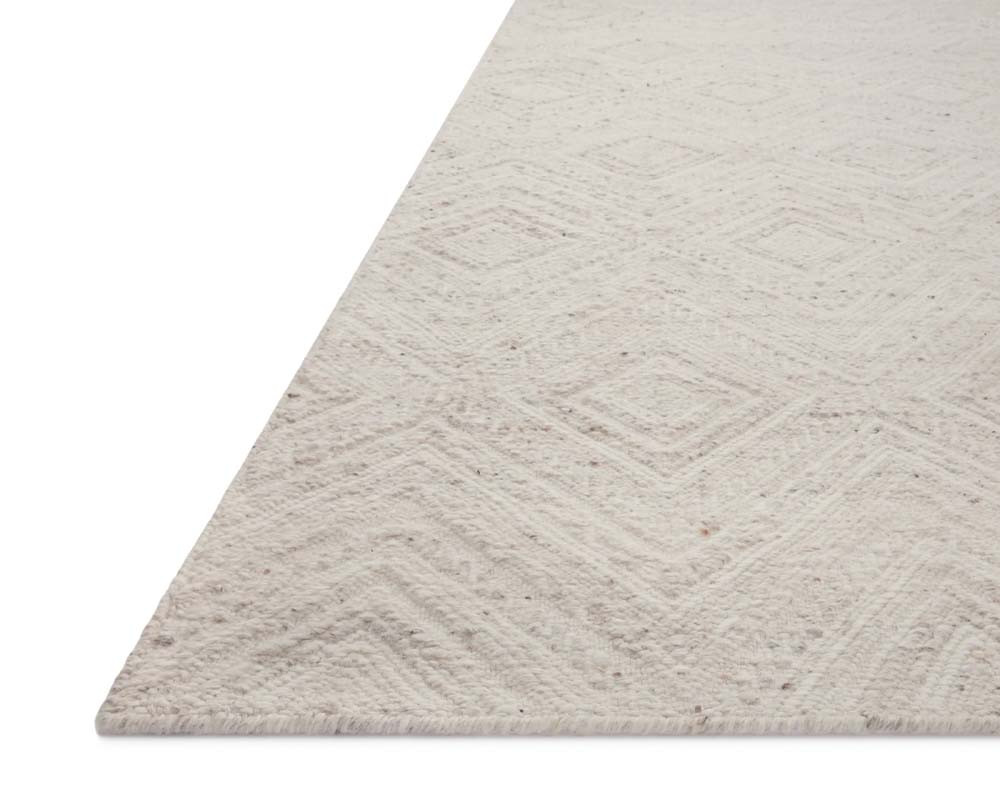 Loloi Raven RAV-04 Ivory Pebble Area Rug Corner
