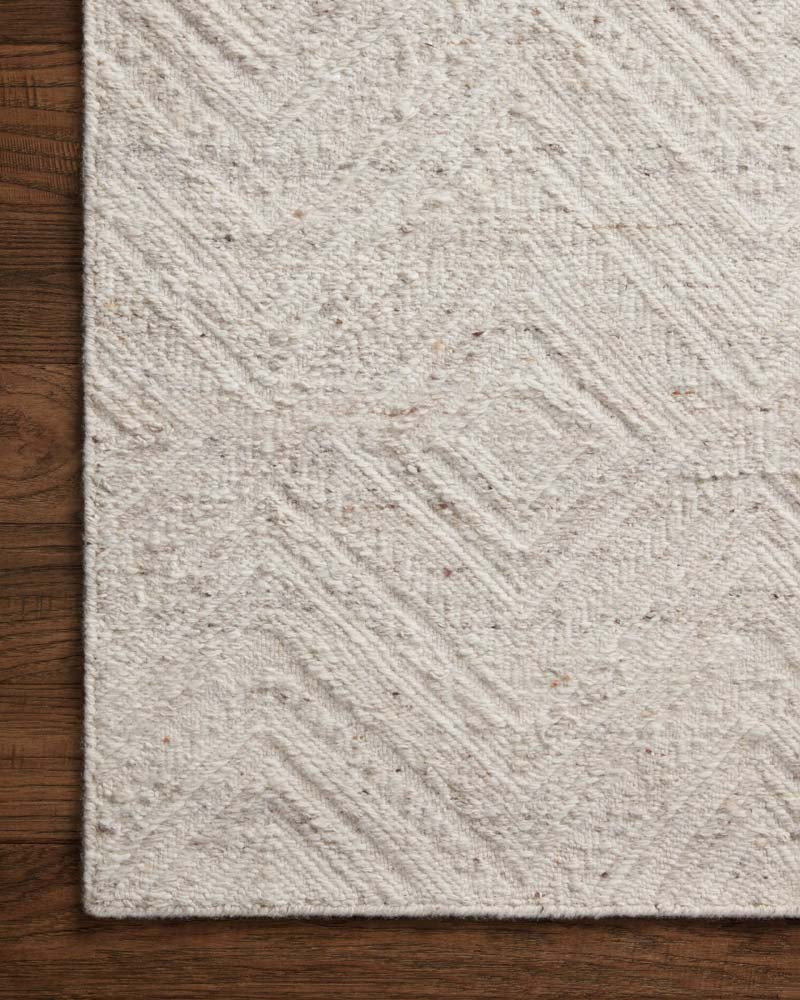 Loloi Raven RAV-04 Ivory Pebble Area Rug Corner 2