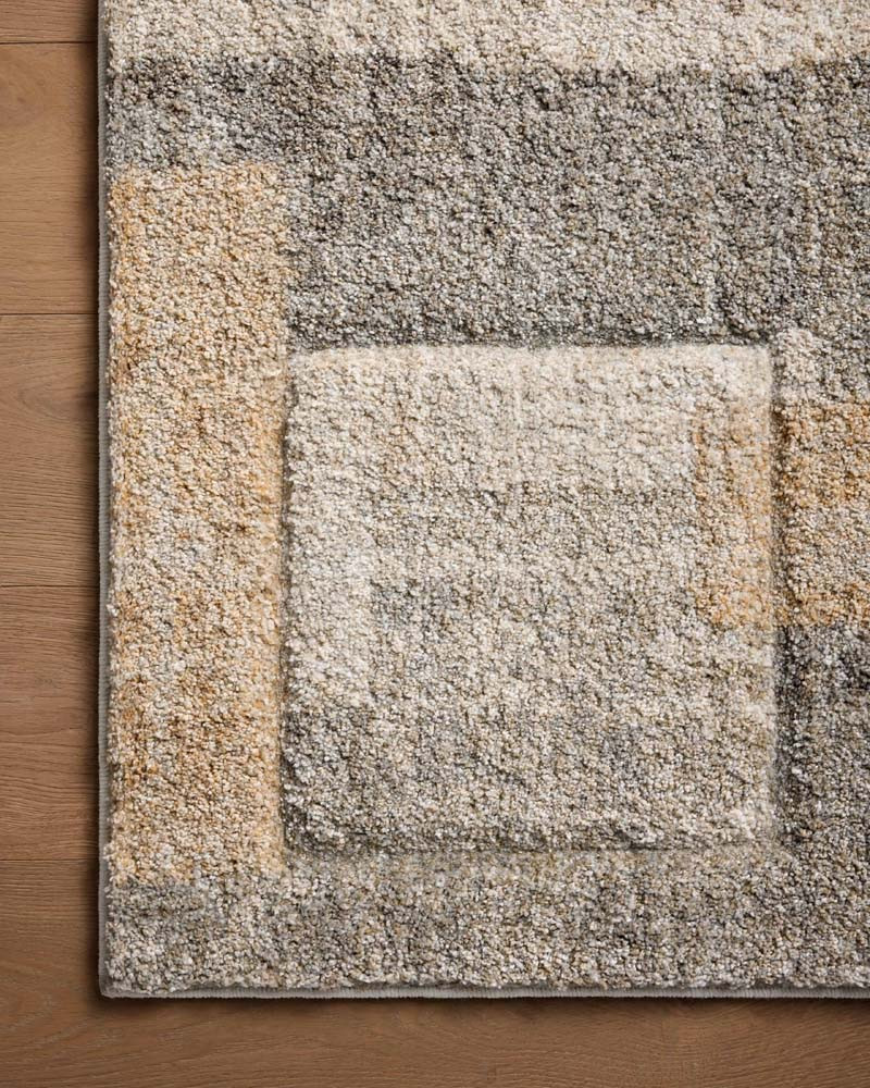 Loloi Silas SLA-06 Stone Wheat Area Rug Corner 2