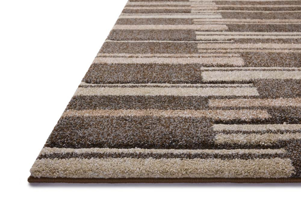 Loloi Silas SLA-08 Mocha Champagne Area Rug Corner