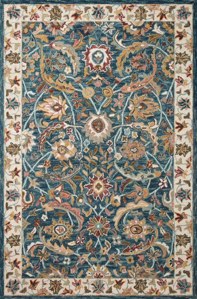 Loloi Victoria VK-24 Ocean Multi Area Rug Corner 2