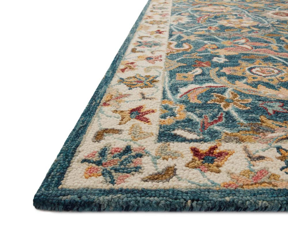 Loloi Victoria VK-24 Ocean Multi Area Rug Corner