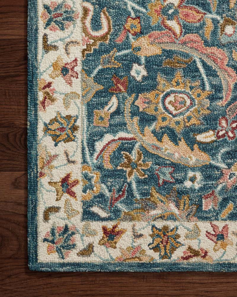 Loloi Victoria VK-24 Ocean Multi Area Rug Corner 2